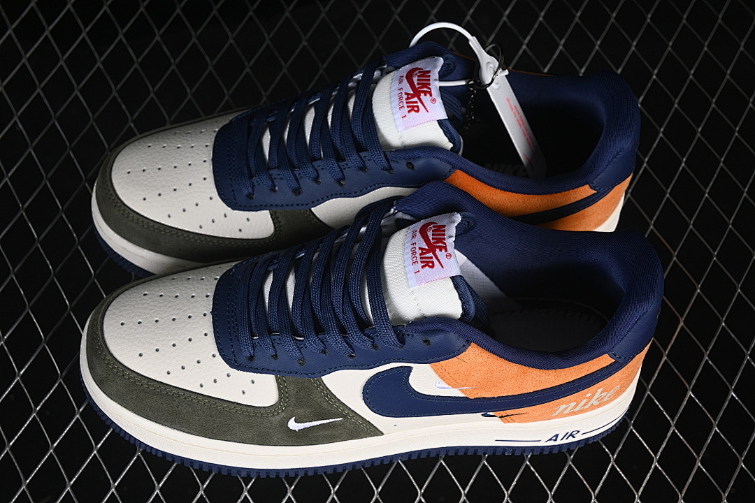 Nike [DF0188-124]-[AIR FORCE 1 07 LOW WHITE/BLUE/GREEN/ORANGE]-[WOMAN:36-39]-[MAN:40-45] - Image 11