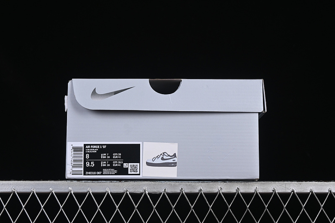 Nike [ZH0316-067]-[AIR FORCE 1 07 LOW BLACK/BLUE/WHITE]-[WOMAN:36-39]-[MAN:40-45] - Image 12