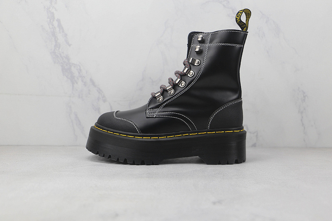 Timberland [DR.MARTENS 1406 HIGH BOOTS BLACK/BLACK/BLACK]-[WOMAN:35-39]-[MAN:40-44], photo 1