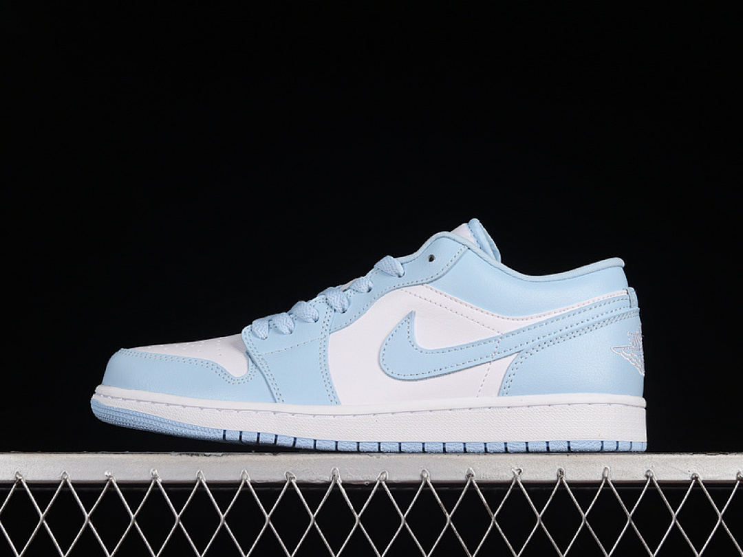 Jordan [DC0774-141]-[AIR JORDAN 1 LOW WHITE/ICE BLUE/ICE BLUE]-[WOMAN:35.5-39]-[MAN:40-46], photo 1