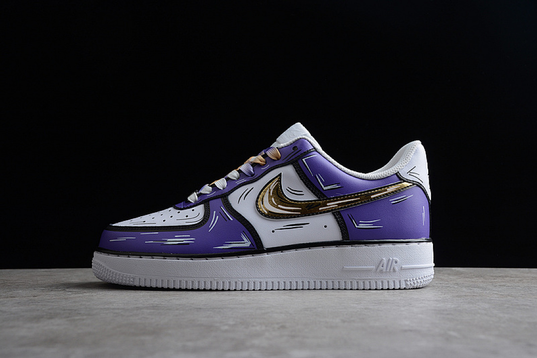Nike Nike AIR FORCE 1 07 LOW PURPLE/WHITE/METALLIC GOLD · CW2288-216, photo 1