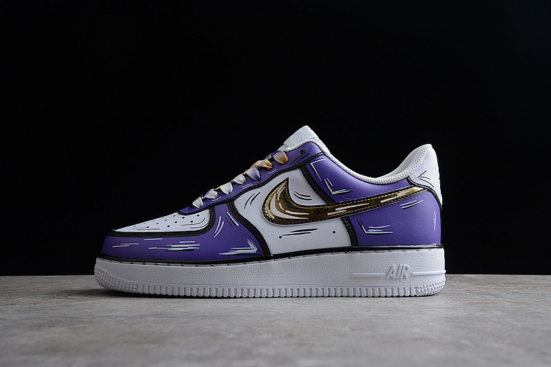 Nike Nike AIR FORCE 1 07 LOW PURPLE/WHITE/METALLIC GOLD · CW2288-216, photo 1