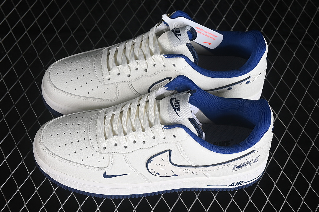 Nike [WY0655-112]-[AIR FORCE 1 07 LOW CASUAL SNEAKERS NAVY BLUE/WHITE]-[WOMAN:36-39]-[MAN:40-45] - Image 10