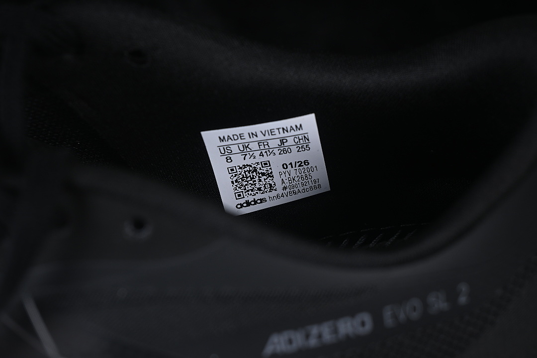 Adidas [BK2685]-[EVO 2 SL BREATHABLE RUNNING SHOES BLACK/INKINESS]-[WOMAN:36-39]-[MAN:40-45] - Image 5