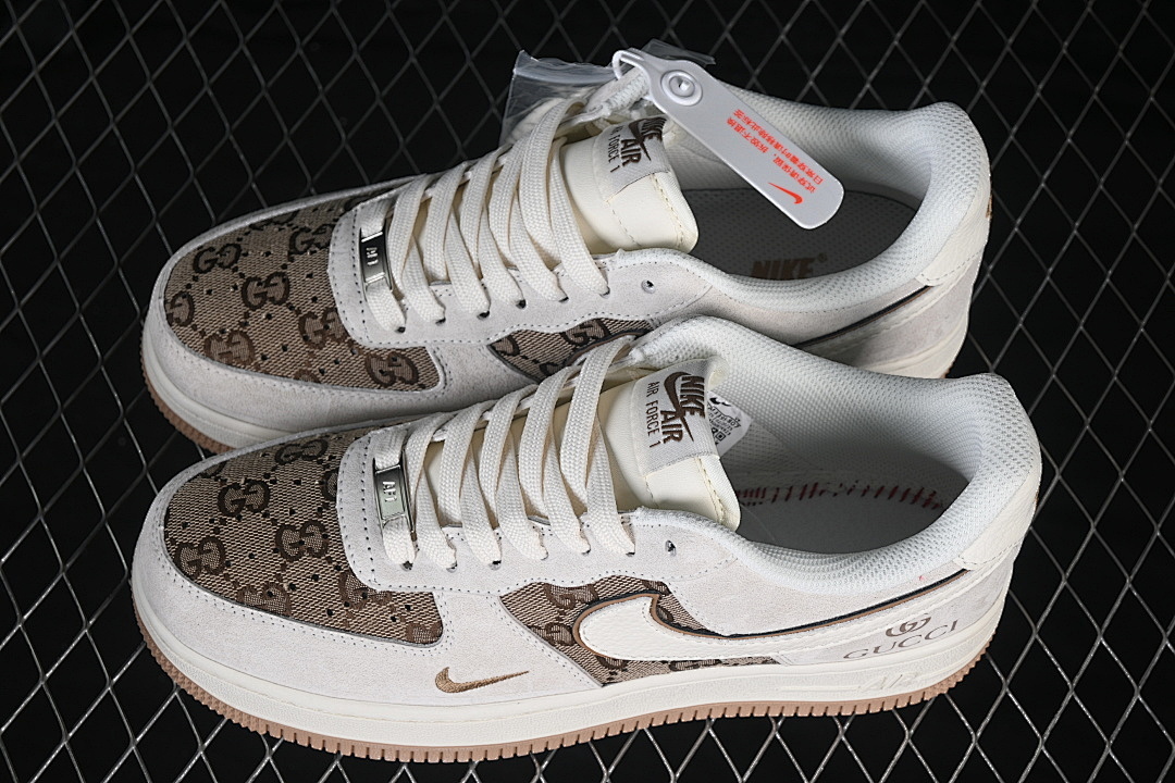 Nike [MM3399-807]-[AIR FORCE 1 07 LOW CASUAL SNEAKERS WHITE/BROWN/WHITE]-[WOMAN:36-39]-[MAN:40-45] - Image 11