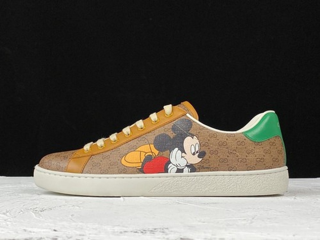 Gucci [GU*CCI ACE EMBROIDERED LOW-TOP SNEAKER LIGHT BROWN/GREEN/WHITE]-[UNISEX:34-48], photo 1