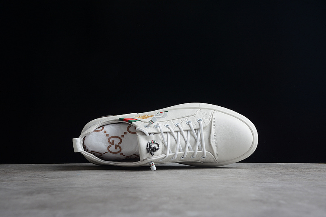 Gucci [GU*CCI SCREENER GG HIGH-TOP SNEAKERS WHITE/WHITE/GOLD]-[MAN:38-44] - Image 12