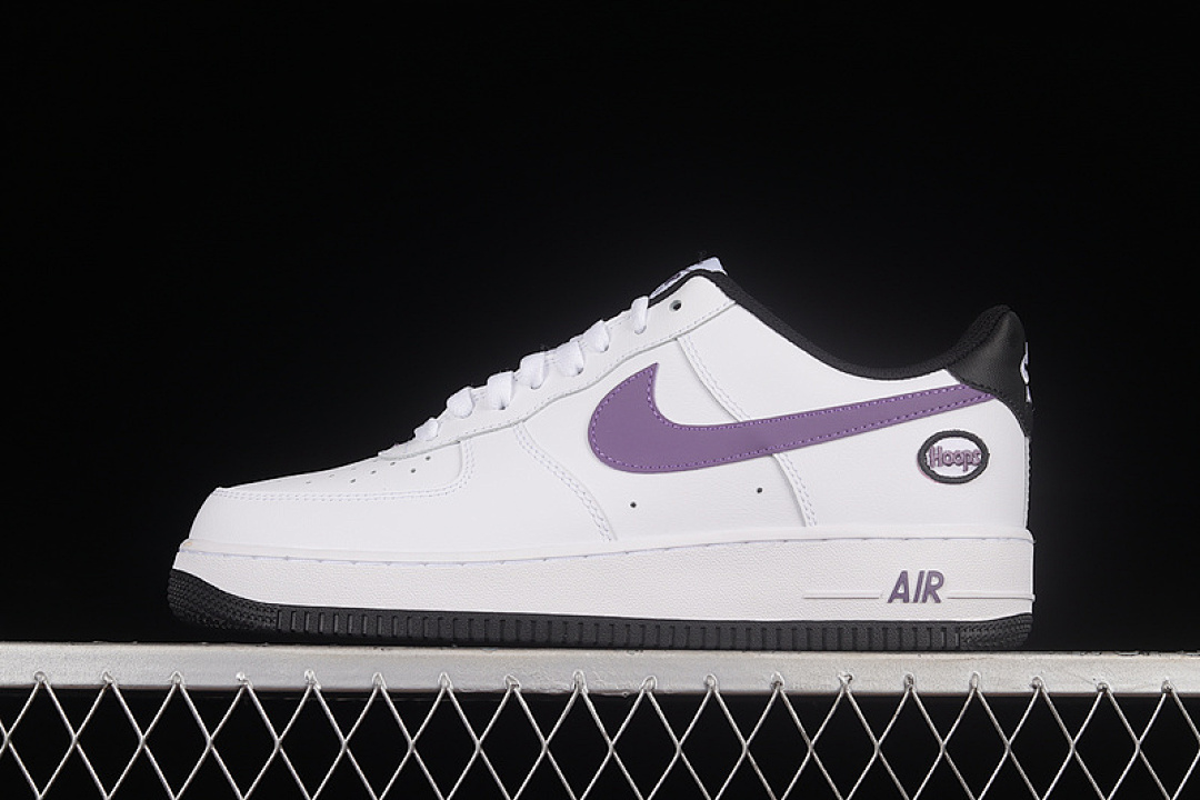 Nike [DH7440-100]-[AIR FORCE 1 LOW 07 LV8 HOOPS WHITE/CANYON PURPLE/BLACK]-[WOMAN:36-39]-[MAN:40-45], photo 1
