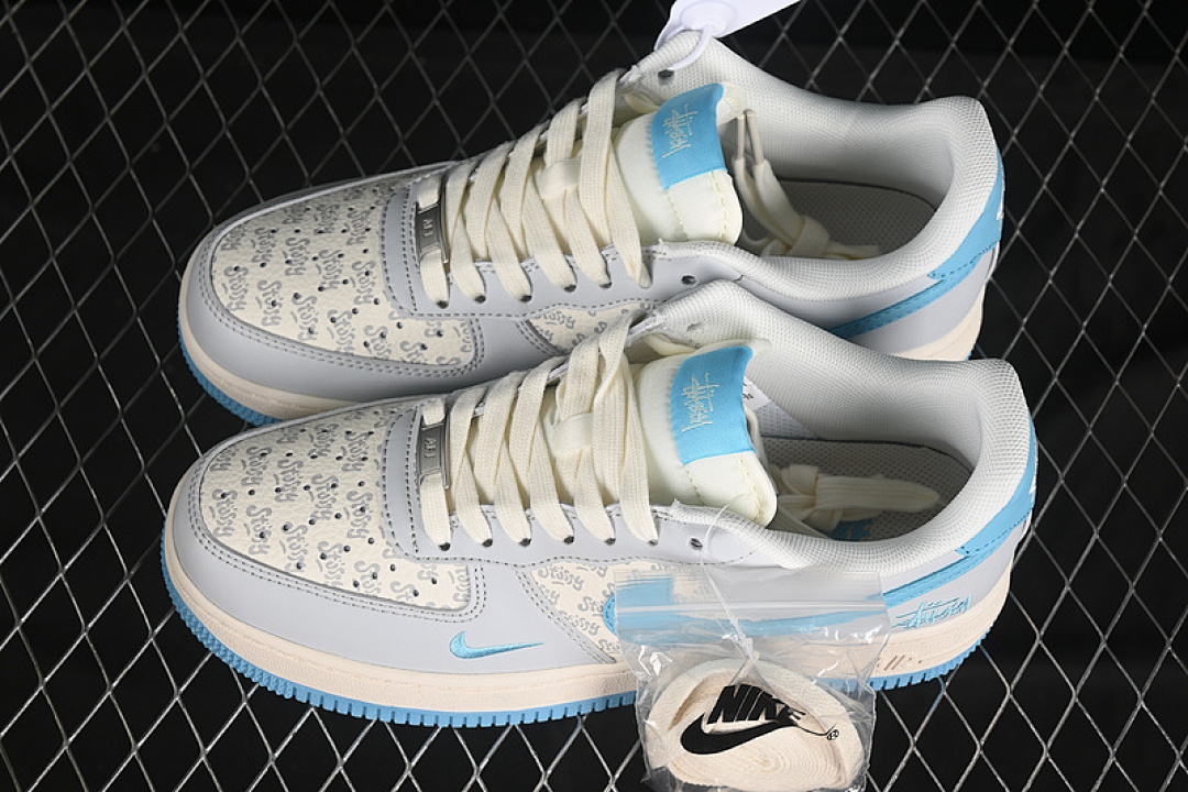 Nike [JJ2508-717]-[AIR FORCE 1 07 LOW WHITE/GREY/BLUE]-[WOMAN:36-39]-[MAN:40-45] - Image 11