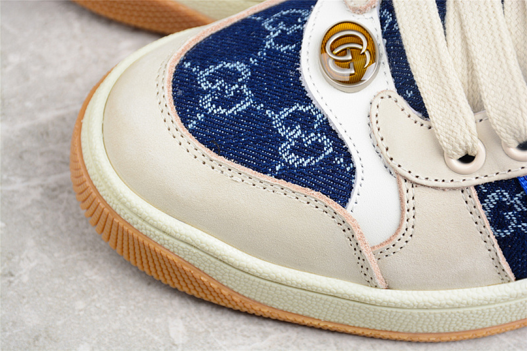Gucci [GU*CCI DISTRESSED SCREENER SNEAKER BEIGE/NAVY BLUE/RED]-[WOMAN:35-39]-[MAN:40-45] - Image 9