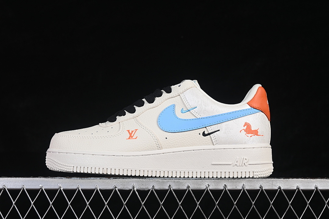 Nike [FV3694-100]-[AIR FORCE 1 07 LOW WHITE/BLUE/ORANGE]-[WOMAN:36-39]-[MAN:40-45] - Image 2