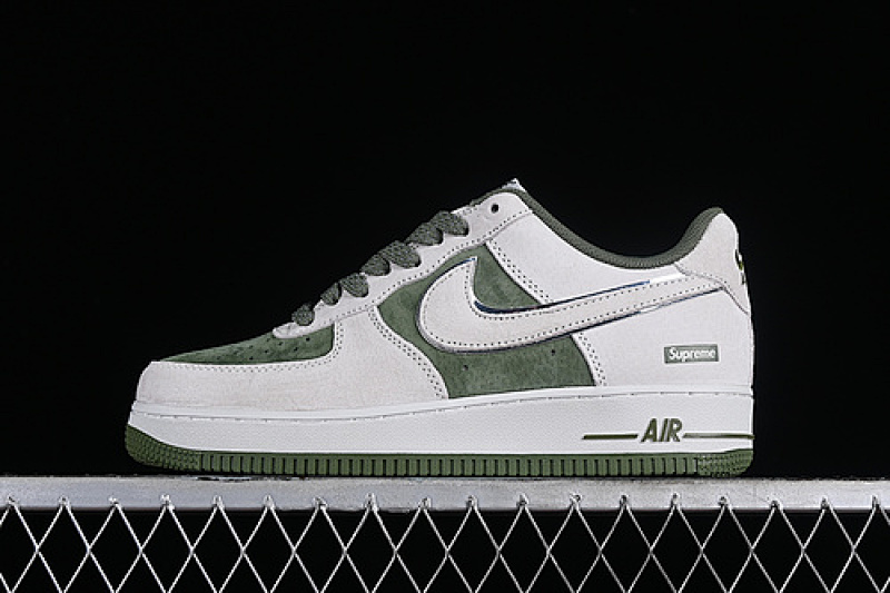 Nike Nike SUPREME AIR FORCE 1 07 LOW BAGELT GREY/GREEN/SILVER · ME2392-106, photo 1