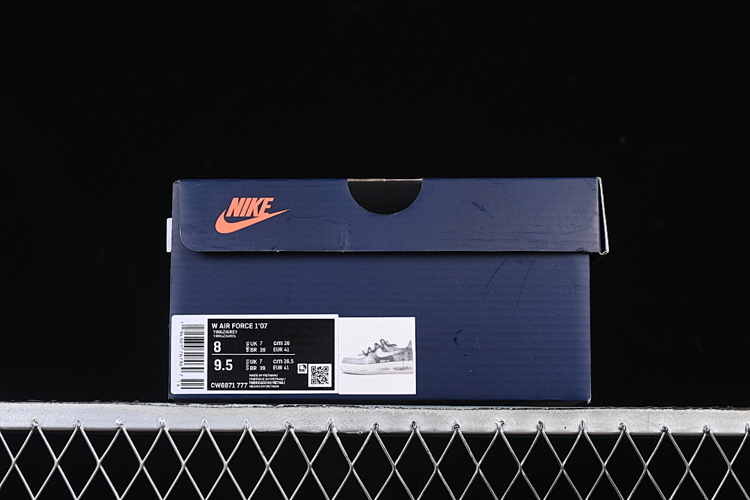 Nike [CW6871-777]-[AIR FORCE 1 07 LOW GREY/BLACK/WHITE]-[WOMAN:36-39]-[MAN:40-45] - Image 12