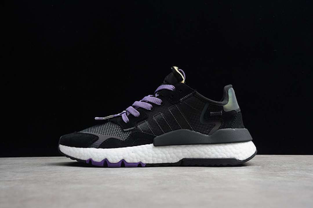 Purple [67-66-74]-[EG2205]-[NITE JOGGER JET SET TOKYO CORE BLACK/CLOUD WHITE/HI-RES PURPLE]-[UNISEX:36-45], photo 1