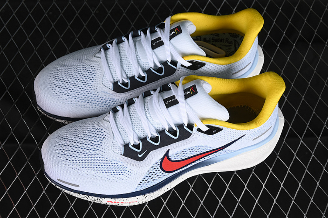Nike [HJ9068-100]-[AIR ZOOM PEGASUS 41 WHITE/PSYCHIC BLUE/SPEED YELLOW/SPEED RED]-[UNISEX:36-45] - Image 12