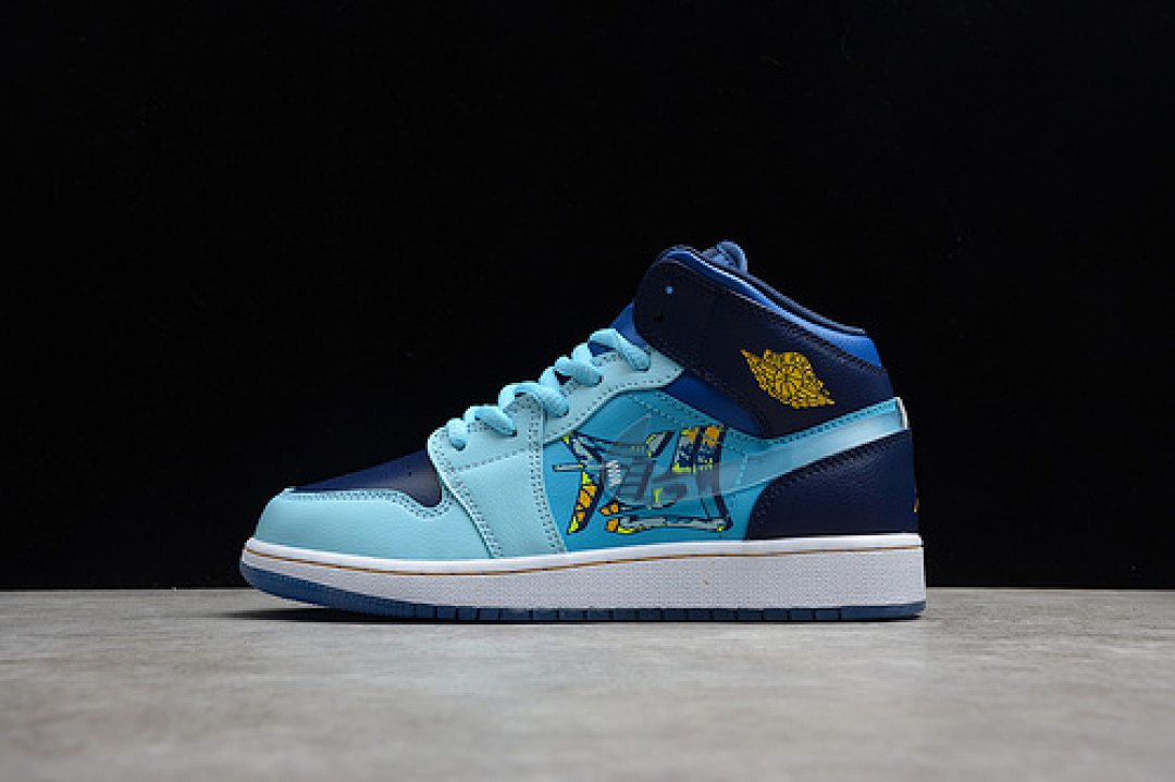Jordan [BV7446-400]-[AIR JORDAN 1 MID FLY BLUE VOID/TEAM ROYAL-BLUE LAGOON-BLUE GAZE-OFF (WHITE]), photo 1