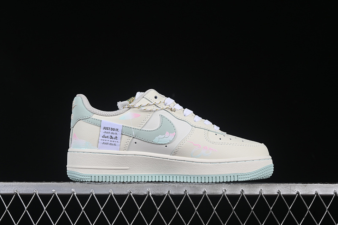 Nike [FB1839-112]-[AIR FORCE 1 07 LOW BAI SUZHEN WHITE/GREEN/BLUE]-[WOMAN:36-39]-[MAN:40-45] - Image 16