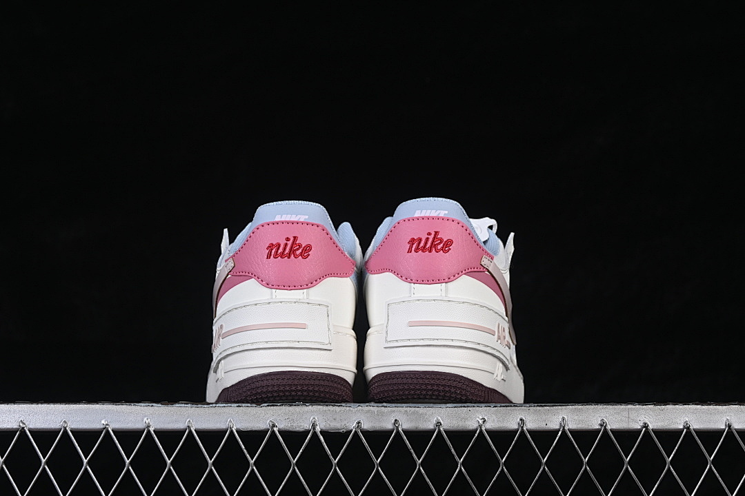 Nike [IQ9803-161]-[AIR FORCE 1 SHADOW BOARD SHOES WHITE/PINK/BLUE]-[WOMAN:35.5-39]-[MAN:40] - Image 14