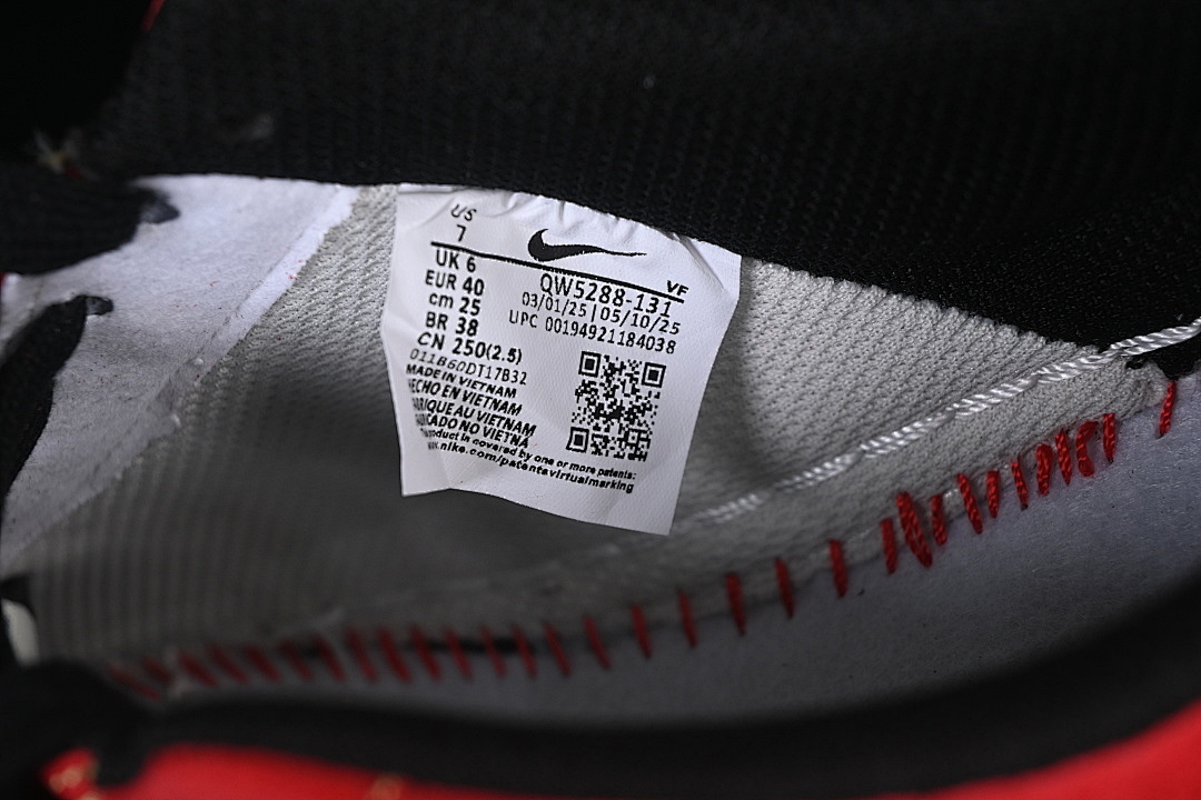 Nike [QW5288-131]-[AIR FORCE 1 07 LOW CASUAL SNEAKERS WHITE/BLACK/RED]-[WOMAN:36-39]-[MAN:40-45] - Image 6