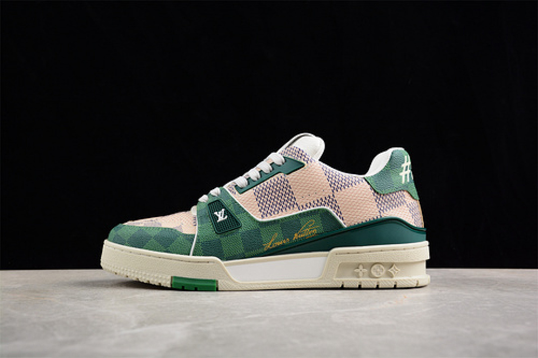 Louis Vuitton [ LOUIS VUITTON TRAINER WHITE/GREY/BROWN/GREEN]-[MAN:38-45], photo 1