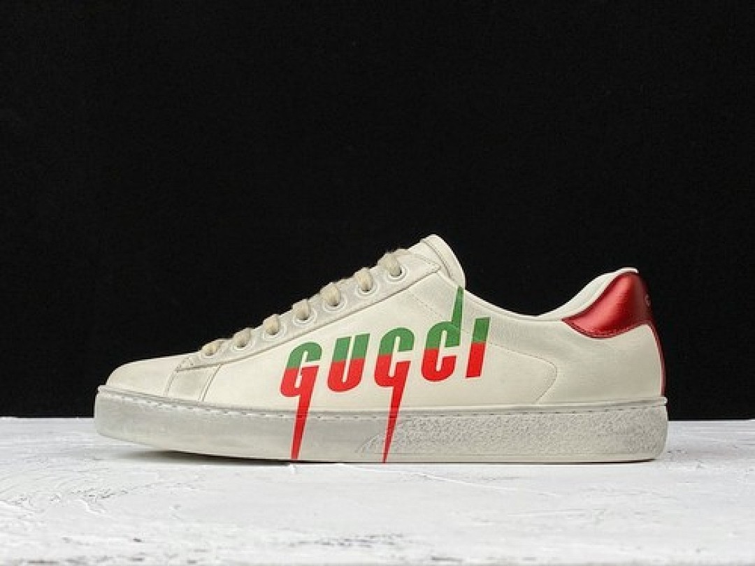 Gucci Gucci [ ACE EMBROIDERED LOW-TOP SNEAKER WHITE/GREEN/RED]-[UNISEX:34-48], photo 1