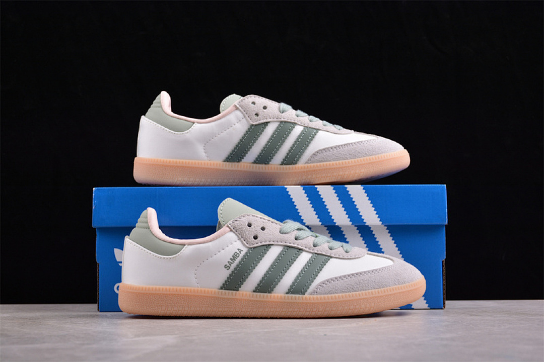 Adidas [ID0942]-[SAMBA VEGAN WHITE/GREY/GREEN]-[WOMAN:36-39]-[MAN:40-45] - Image 3