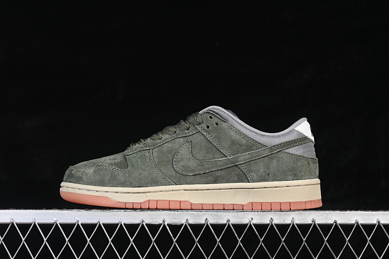 Nike DUNK LOW CASUAL SNEAKERS ARMY GREEN/PINK/BEIGE · HJ0367-301, photo 1