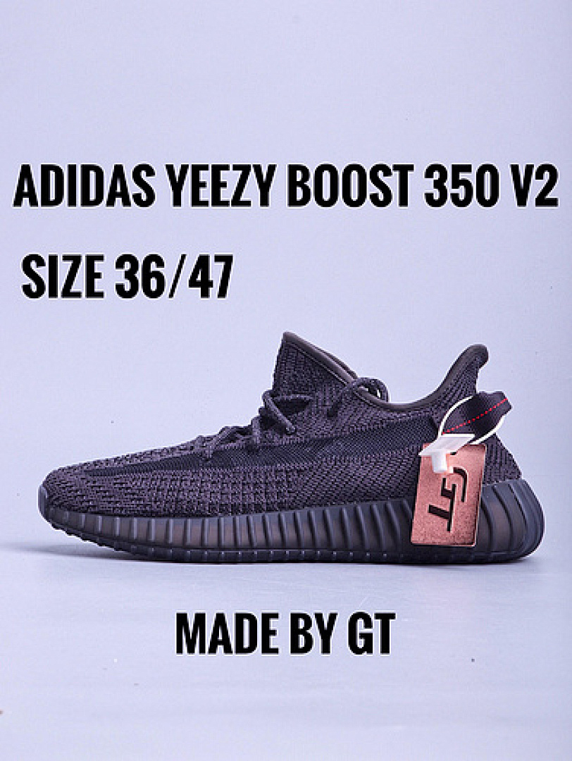 On Running Adidas GT YEEZY BOOST 350 V2 STATIC REFLECTIVE BLACK/BLACK · FU9007, photo 1