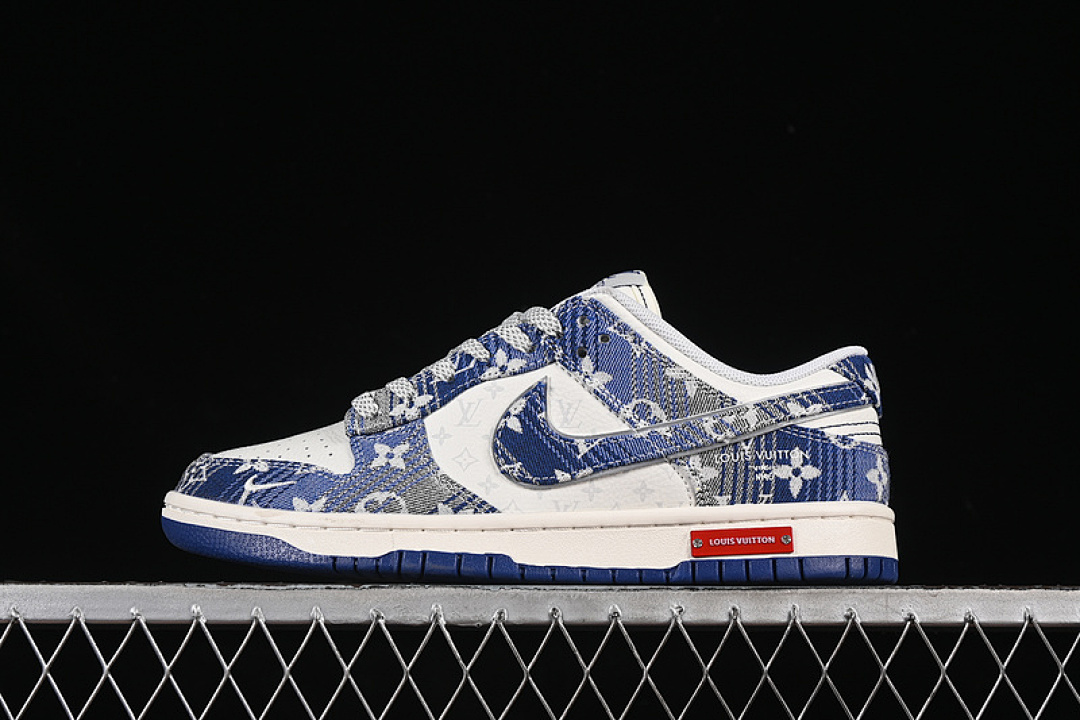 Louis Vuitton Nike SB DUNK LOW LV GREY/BLUE/WHITE · SC9772-808, photo 1