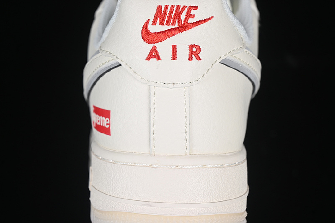 Nike [XZ6188-715]-[AIR FORCE 1 07 LOW SUPREME WHITE/GREY/RED]-[WOMAN:36-39]-[MAN:40-45] - Image 7