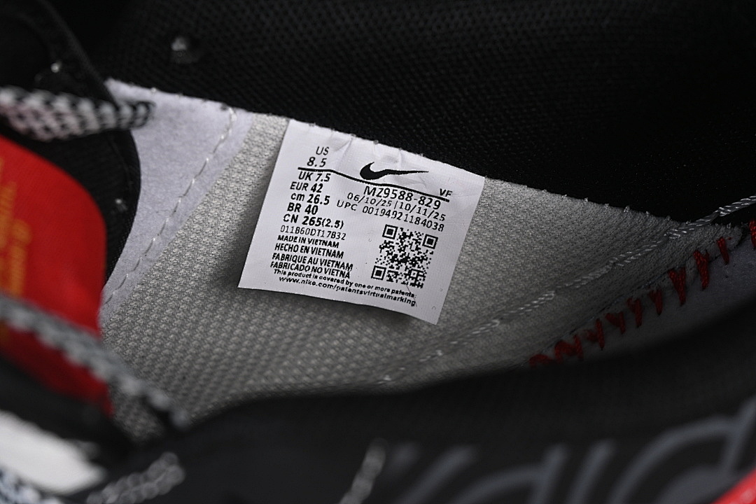 Nike [MZ9588-829]-[AIR FORCE 1 07 LOW CASUAL SNEAKERS WHITE/BLACK/RED]-[WOMAN:36-39]-[MAN:40-45] - Image 6