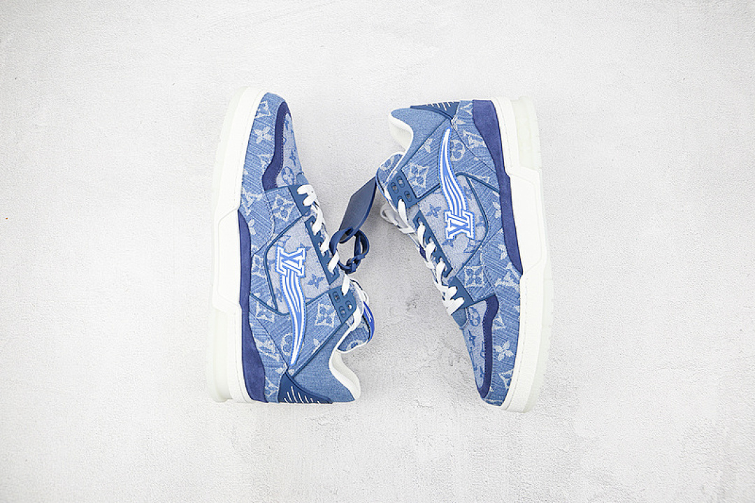 Louis Vuitton [L*V 2022 TRAINER SNEAKERS BLUE/DARK BLUE/WHITE]-[MAN:38-45] - Image 3