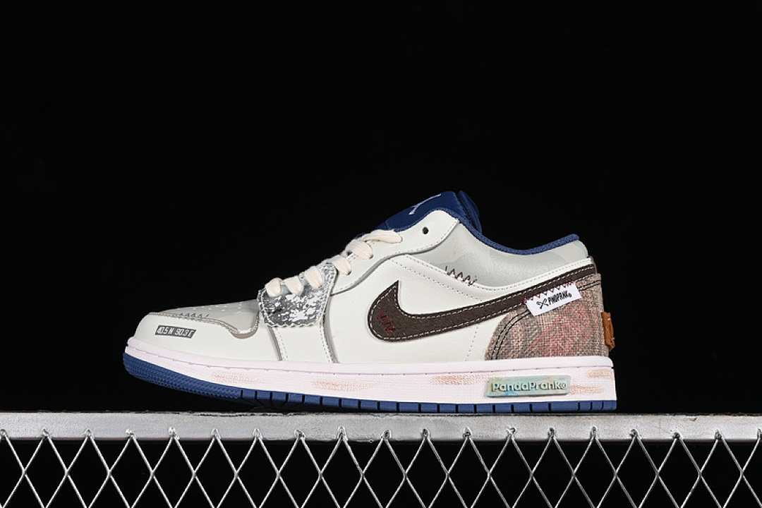 Jordan [553558-414]-[AIR JORDAN 1 LOW ASHEN SLATE/MYSTIC NAVY/WHITE/BROWN]-[WOMAN:36-39]-[MAN:40-45], photo 1