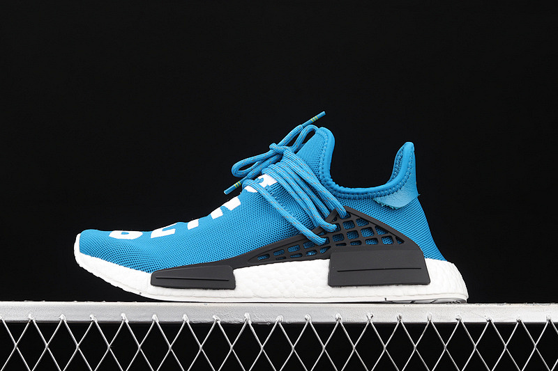 PHARRELL X NMD HUMAN RACE SHOES BLUE/CORE BLACK/CLOUD WHITE · BB0618, photo 1