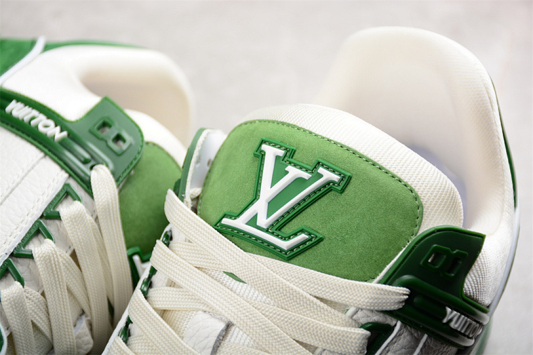 Louis Vuitton [LOUIS VUITTON TRAINER SNEAKER LOW L*V WHITE/GREEN]-[WOMAN:35-39]-[MAN:40-45] - Image 8