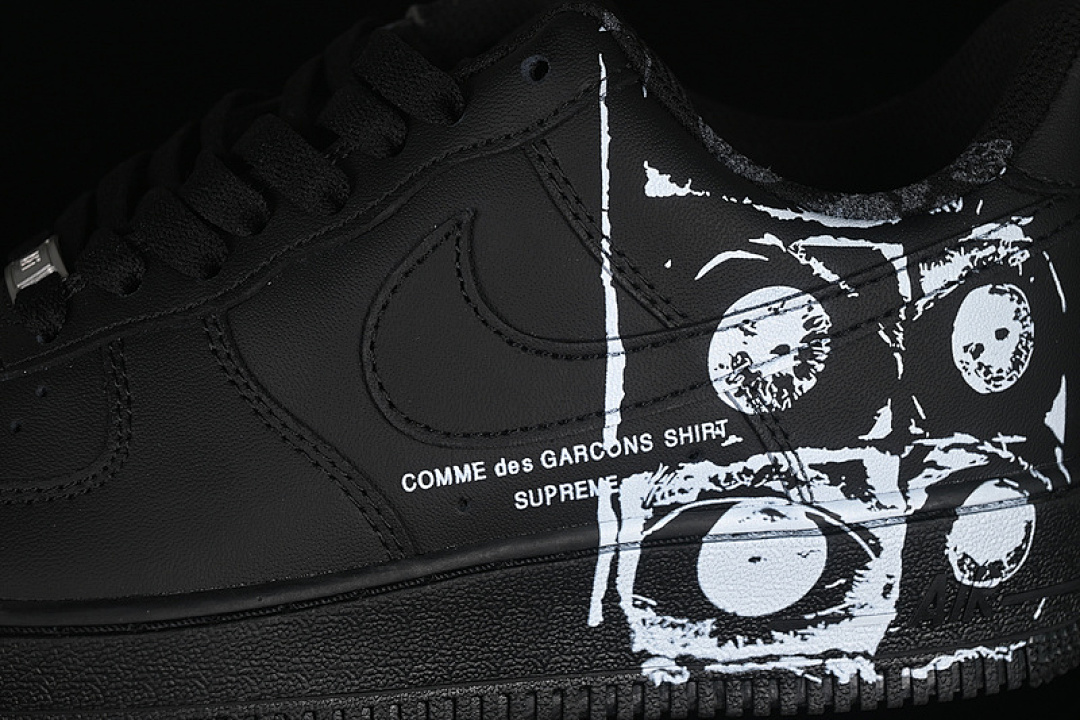 Nike [923044-101]-[COMME DES GARCONS AIR FORCE 1 07 LOW CDG BLACK/WHITE]-[WOMAN:36-39]-[MAN:40-45] - Image 7