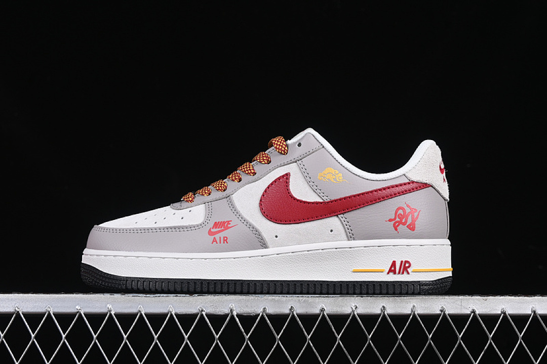 Nike [DM6688-029]-[AIR FORCE 1 07 LOW WHITE/GREY/RED/BROWN]-[WOMAN:36-39]-[MAN:40-45] - Image 3