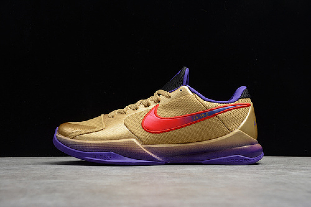 Nike Nike KOBE 5 PROTRO UNDEFEATED HALL OF FAME METALLIC GOLD/FIELD PURPLE/RED · DA6809-700, photo 1
