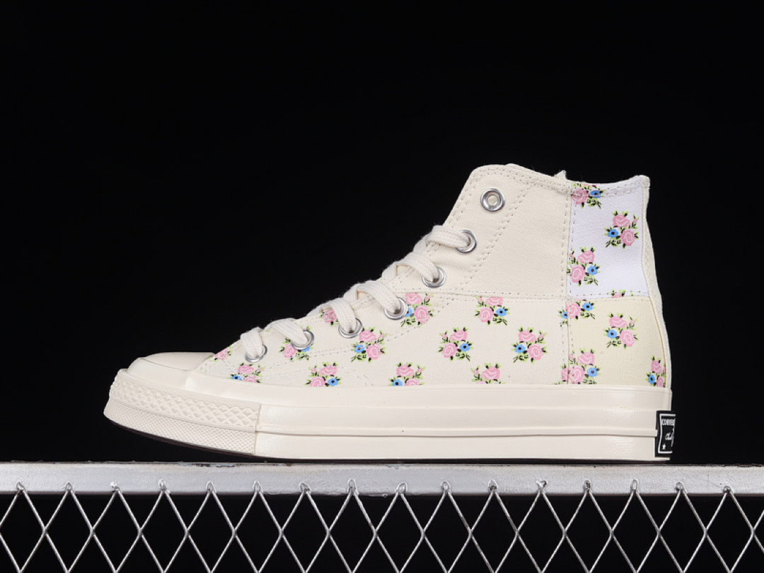 Converse [A05193C]-[CHUCK TAYLOR ALL-STAR 70S HI PATCHWORK FLORAL GRAN CRAFT WHITE/PINK/EGRET]-[35-40], photo 1