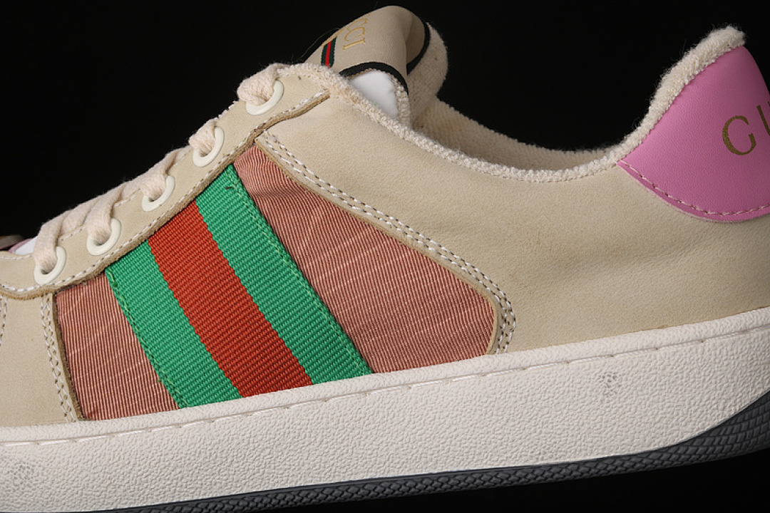 Gucci [GU*CCI ACE EMBROIDERED LOW-TOP SNEAKER BEIGE/WHITE/GREEN-PINK]-[WOMAN:35-40] - Image 8