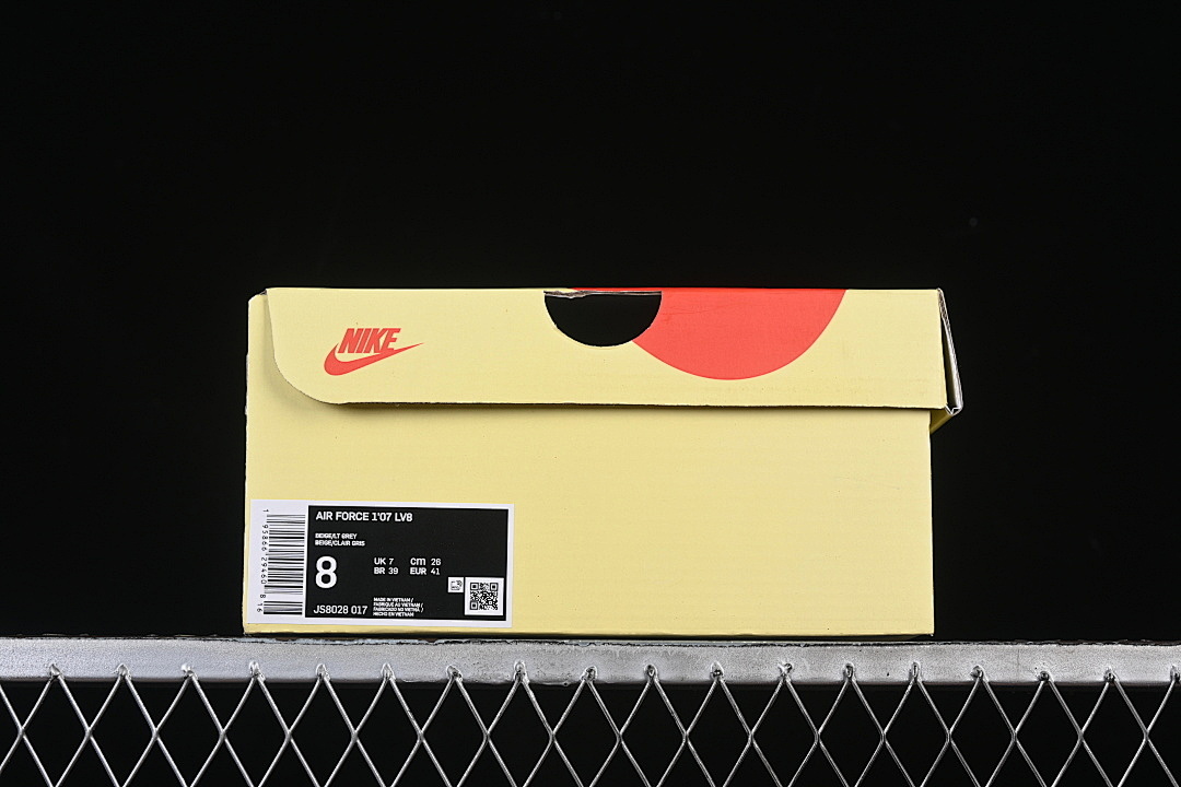 Nike [JS8028-017]-[AIR FORCE 1 07 LOW WHITE/GREY/BLACK]-[WOMAN:36-39]-[MAN:40-45] - Image 12