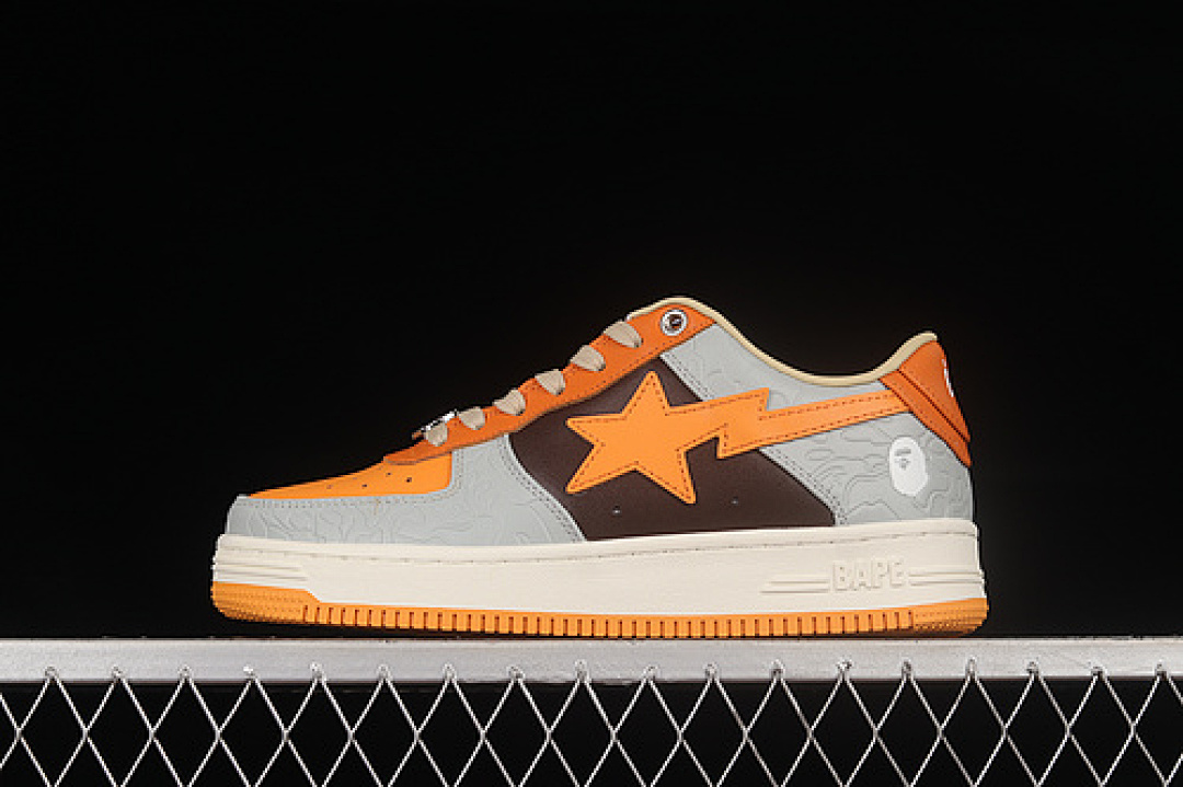 Bape [1H70191002]-[BAPE STA LOW M2 ORANGE/BROWN/LIGHT GREY]-[WOMAN:36-39]-[MAN:40-45], photo 1