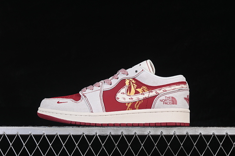 Jordan AIR Jordan 1 LOW RETRO BASKETBALL SHOES WHITE/RED · JP2026-128, photo 1