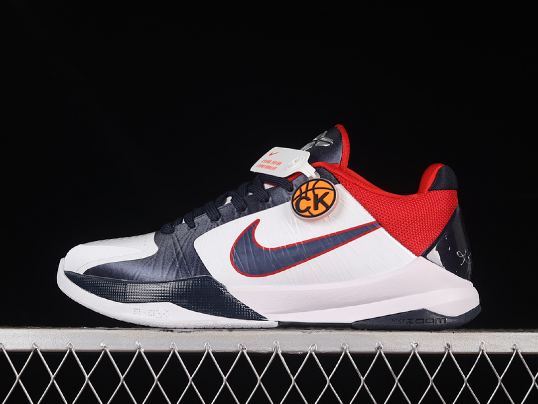 Nike Nike ZOOM KOBE 5 USA WHITE/OBSIDIAN/SPORT RED · 386430-103, photo 1