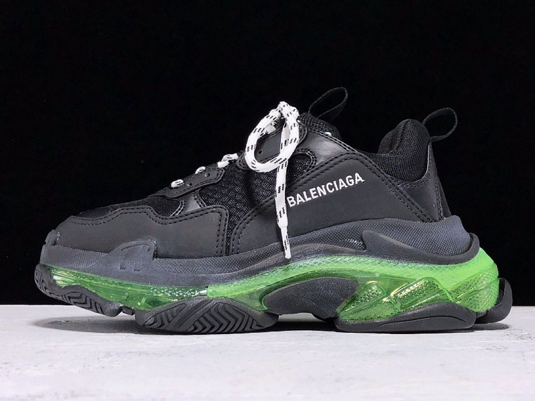On Running [ECBA800616H]-[PLUS TRIPLE-S CLEAR SOLE TRAINERS BLACK/GREEN]-[UNISEX:35-45], photo 1