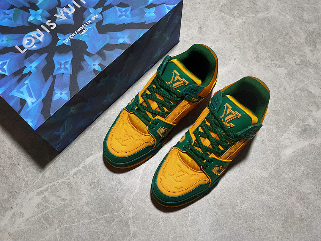 Louis Vuitton [L*V 2021 TRAINER SNEAKERS YELLOW/GREEN/YELLOW]-[MAN:38-45] - Image 10