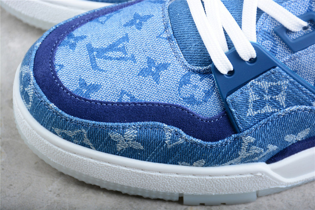 Louis Vuitton [L*V TRAINER 21SS SNEAKERS DARK BLUE/DARK BLUE/WHITE]-[MAN:39-45] - Image 9