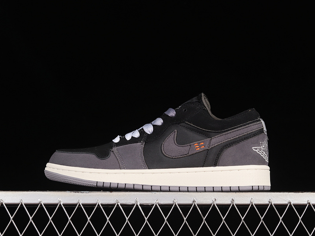 Jordan [DN1635-001]-[AIR JORDAN 1 LOW SE CRAFT INSIDE OUT BLACK/LIGHT GRAPHITE/SAIL/CEMENT (GREY]), photo 1