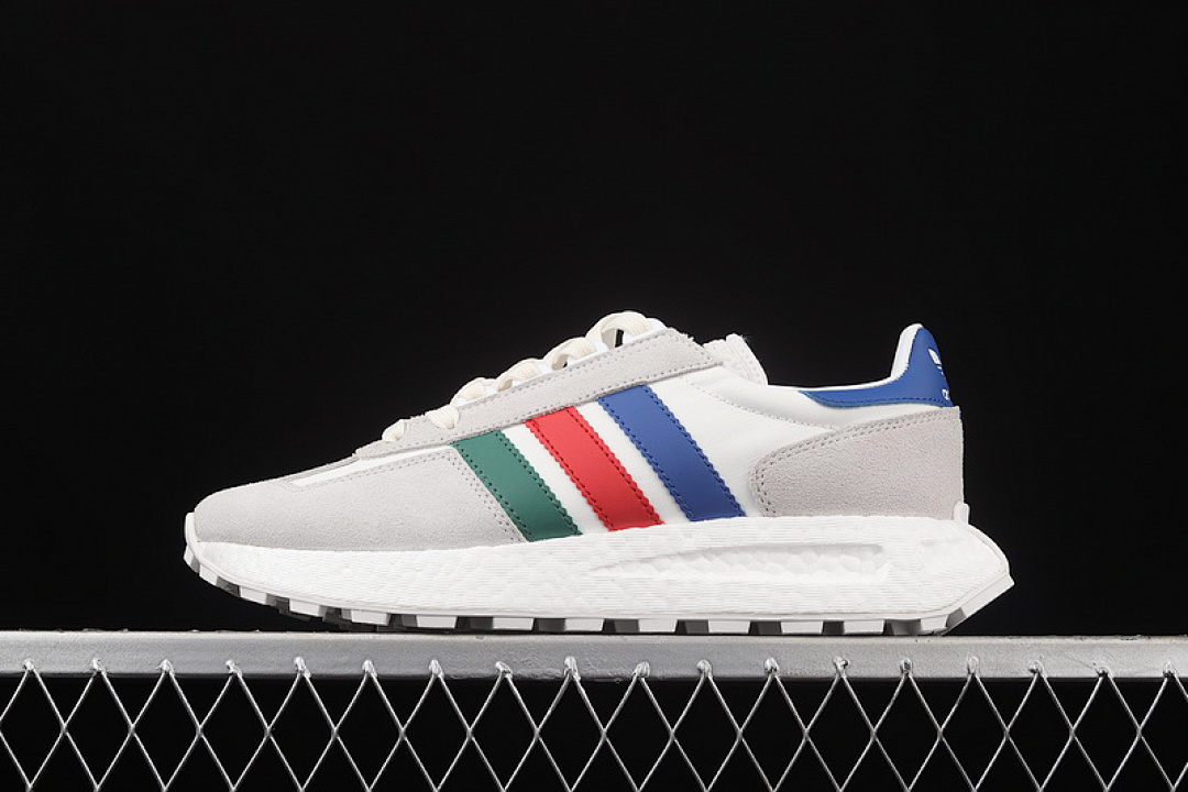 RETROPY E5 SHOES LIGHT GREY/CLOUD WHITE/BLUE · Q47513, photo 1