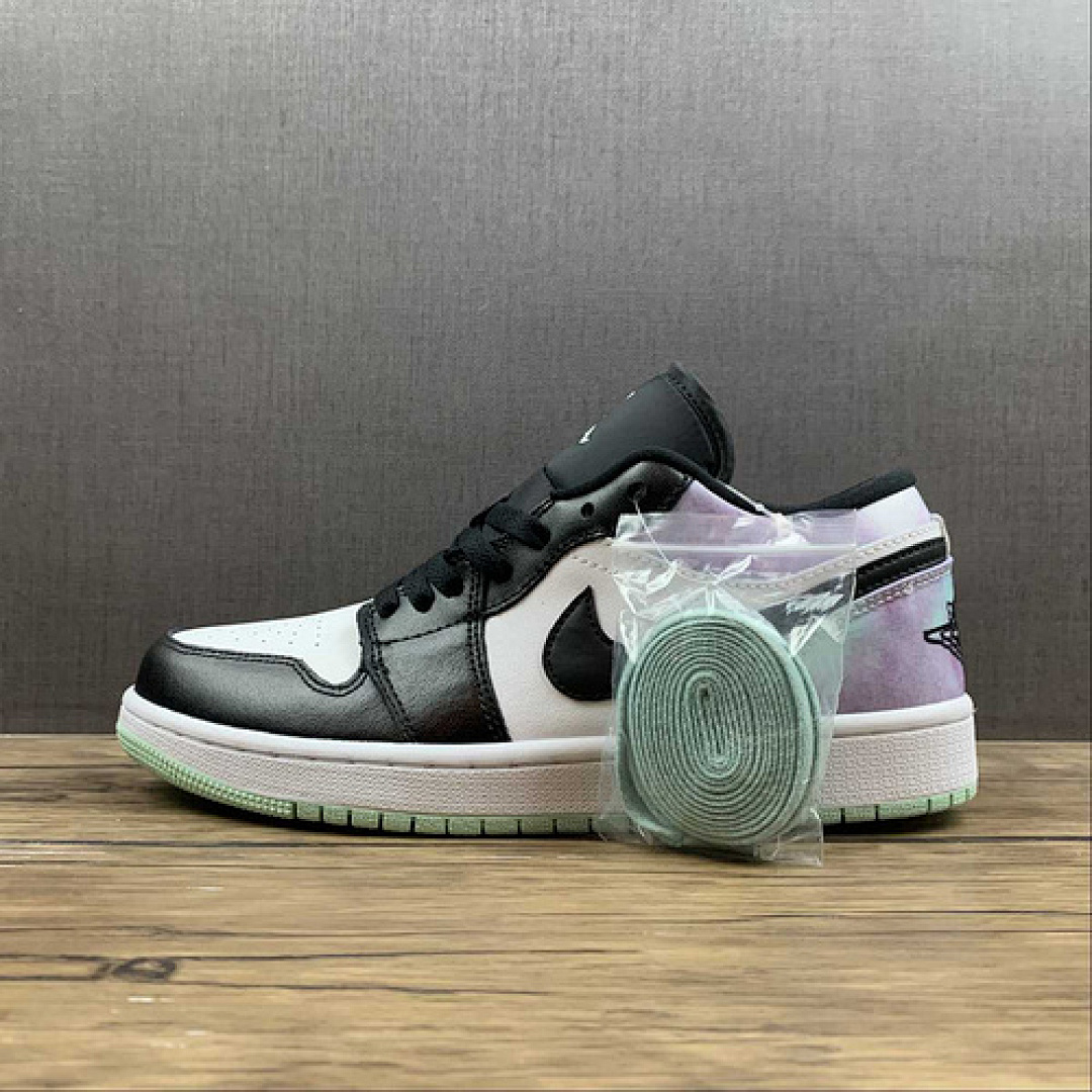 Jordan [DM1199-100]-[AIR JORDAN 1 LOW BLACK/MINT GREEN/WHITE]-[WOMAN:36-39]-[MAN:40-46], photo 1